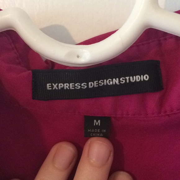 ! Pink Button Up Blouse - Picture 4 of 6